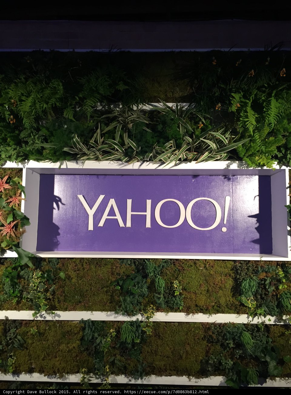 Yahoo Living Wall Sign at SXSW