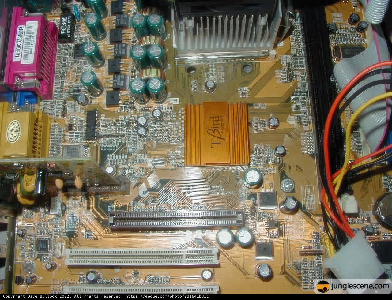 Yellow and Black Chip on Computer Motherboard