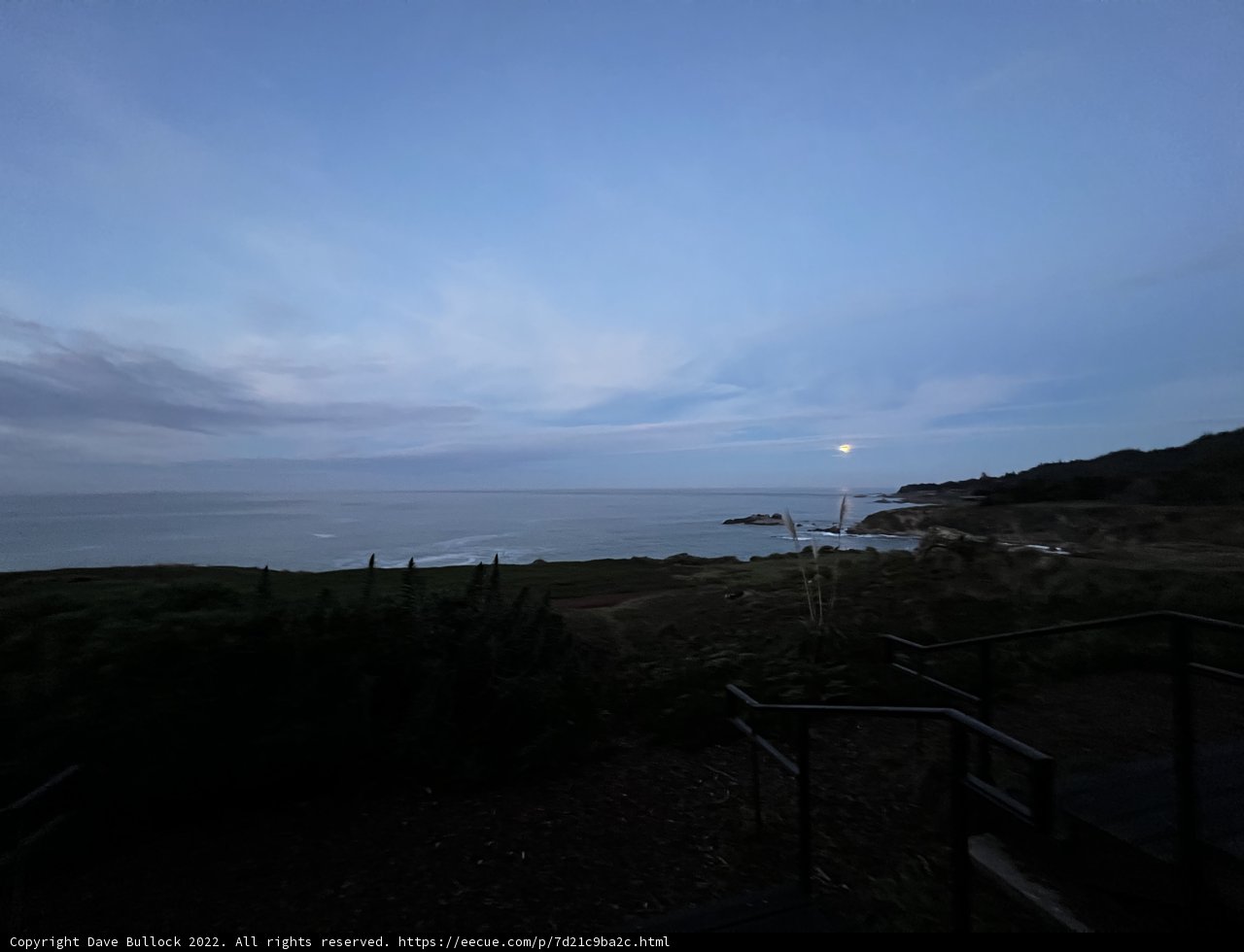 Moonrise over the Pacific