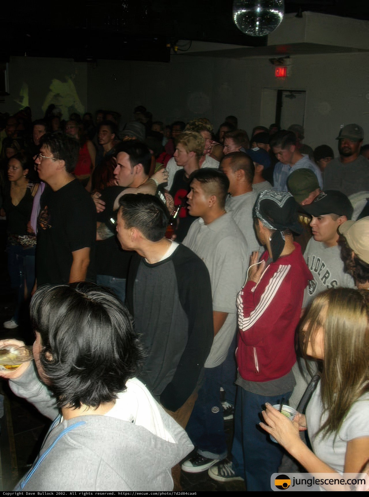 Night Club Crowd Under a Disco Ball