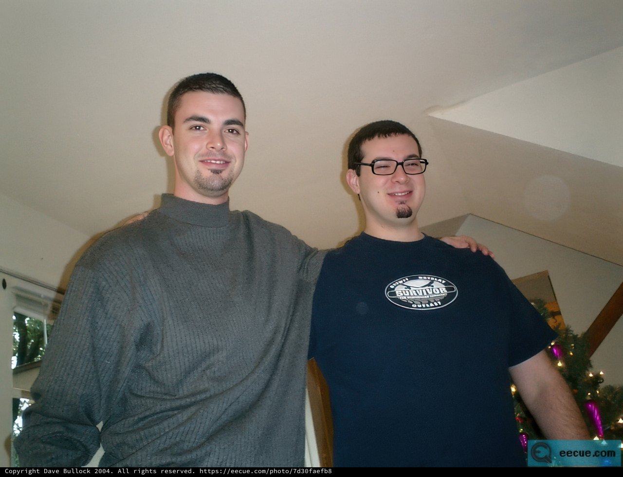 Two Men Celebrating Christmas