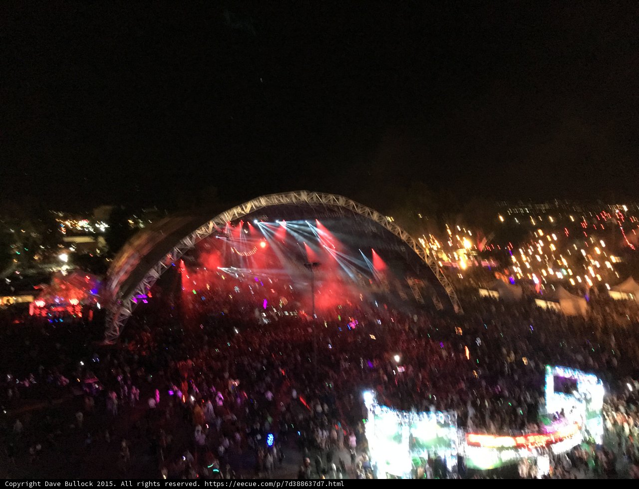 Nighttime Concert Crowd in San Bernardino