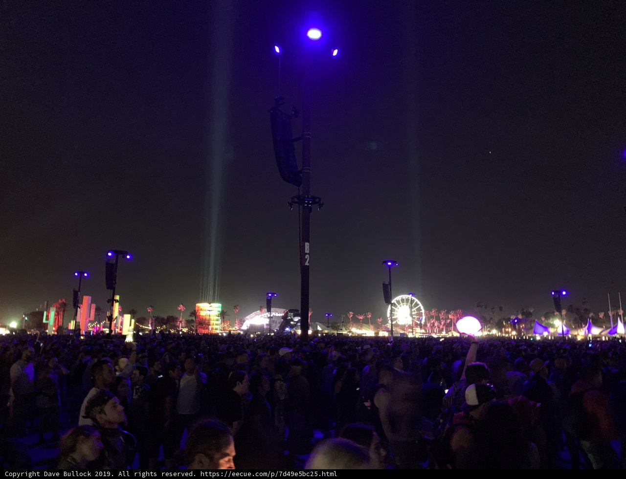 Nighttime Music Festival Crowd