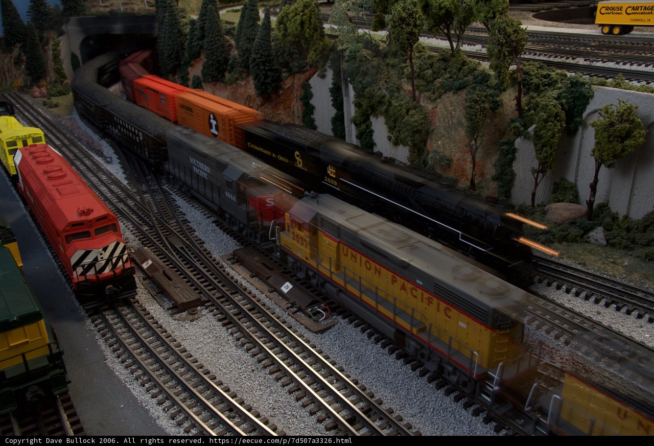 Ride the rails with the toy train