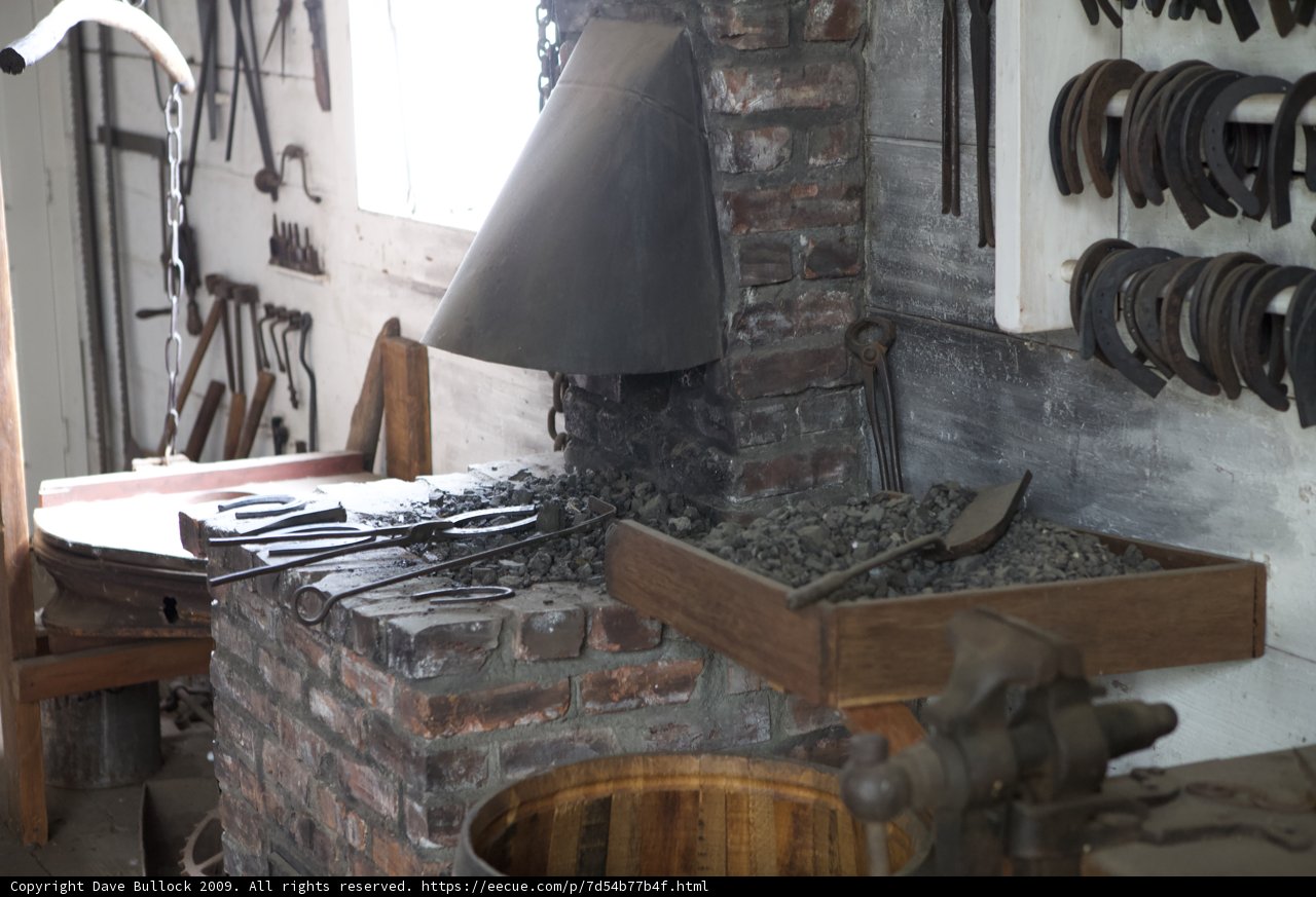Forging Tools in a Historic Blacksmith Shop