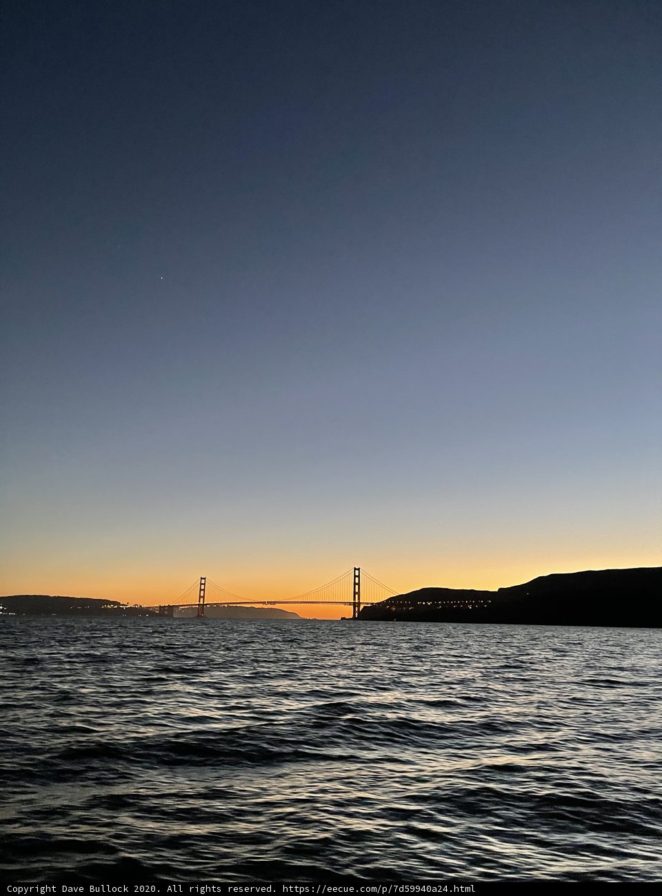 Sunset over the Golden Gate Bridge