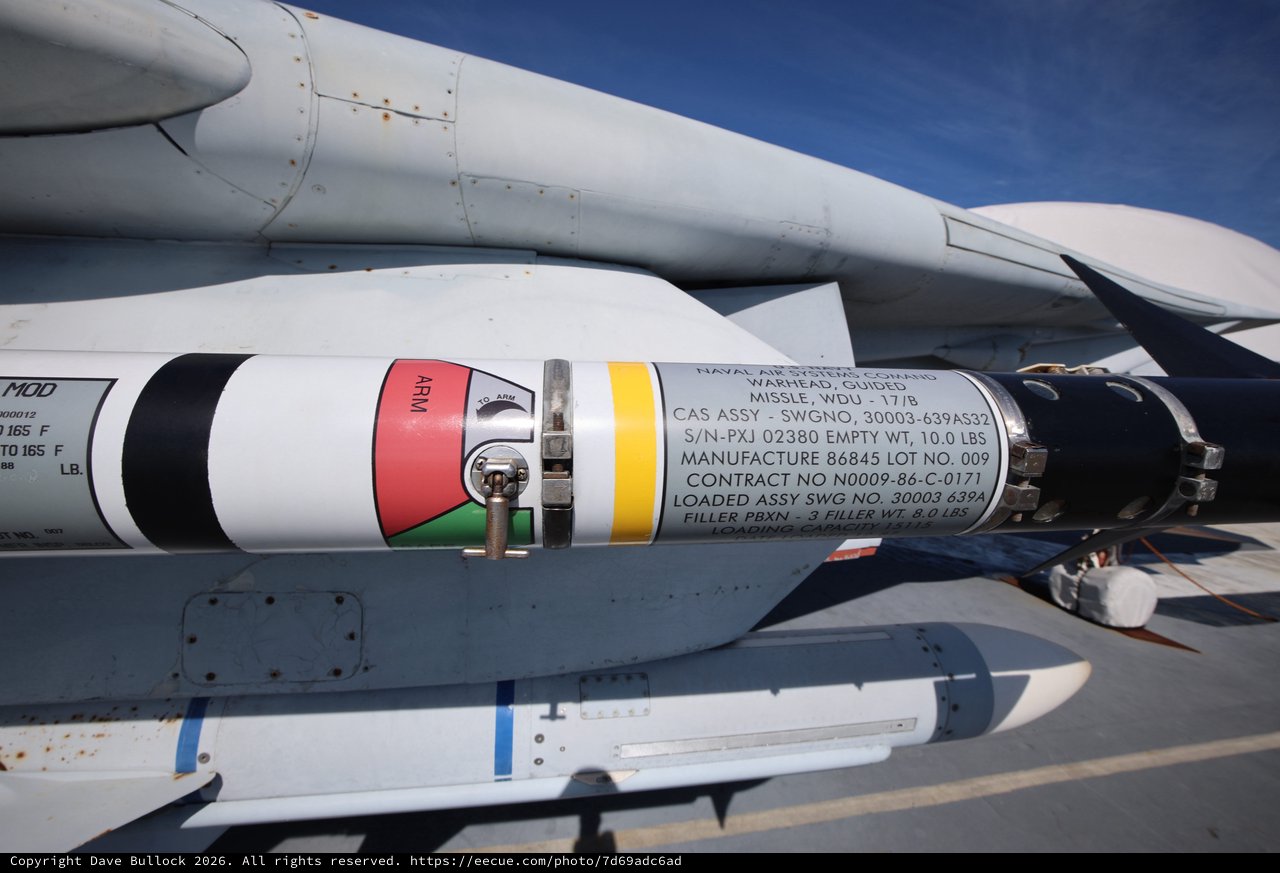 Navy Training Missile Mounted on USS Hornet Aircraft