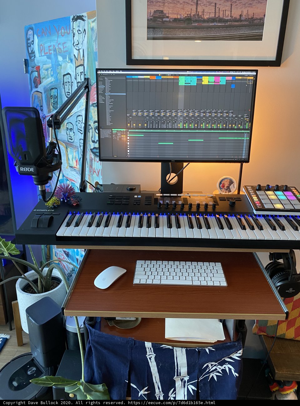 Computer Setup with Creative Touches