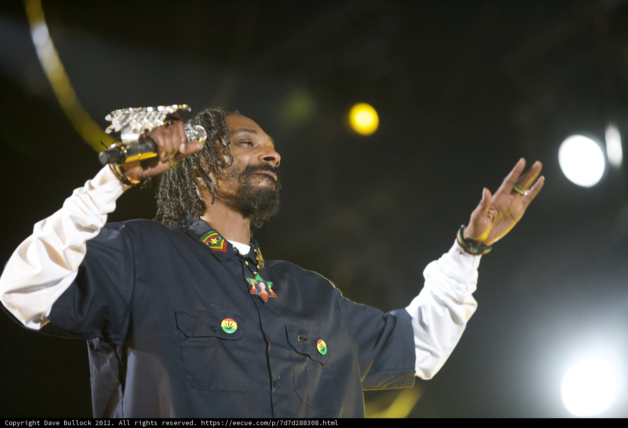 Snoop Dogg Lights Up the Stage at the 2012 Grammy Awards