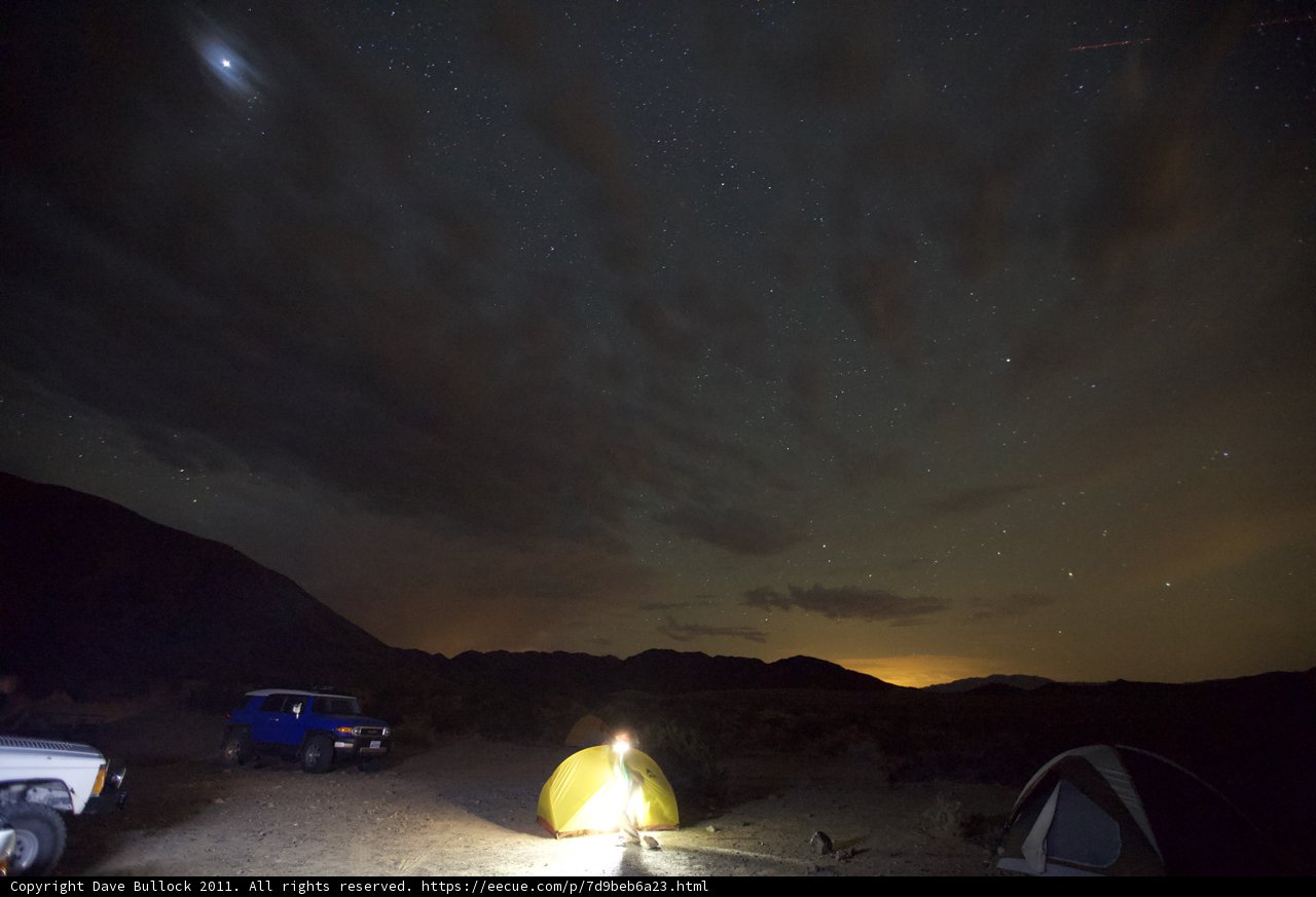 Camping Under the Starry Night Sky