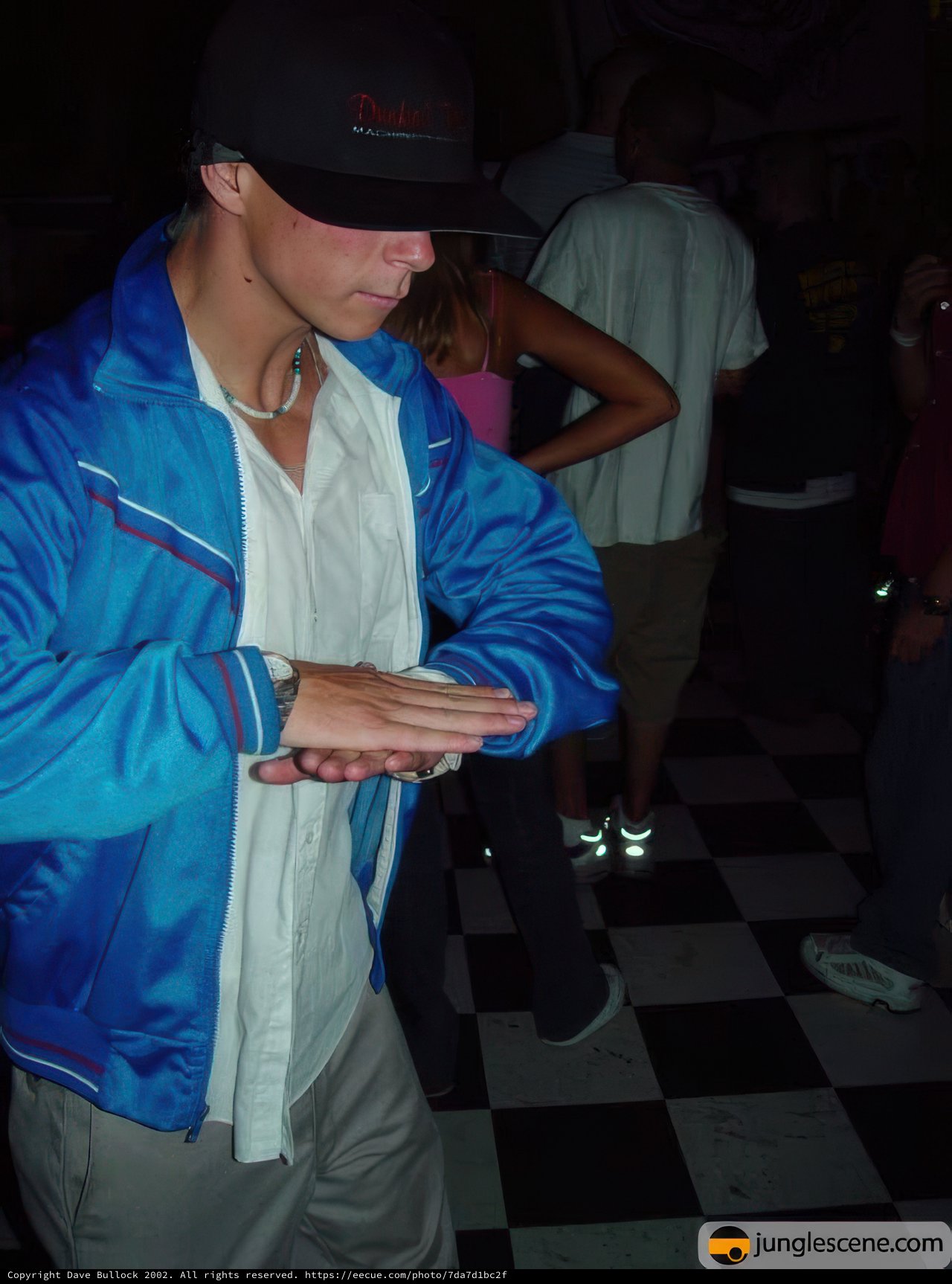 Blue-Jacketed Aaron Guiel with Baseball Cap