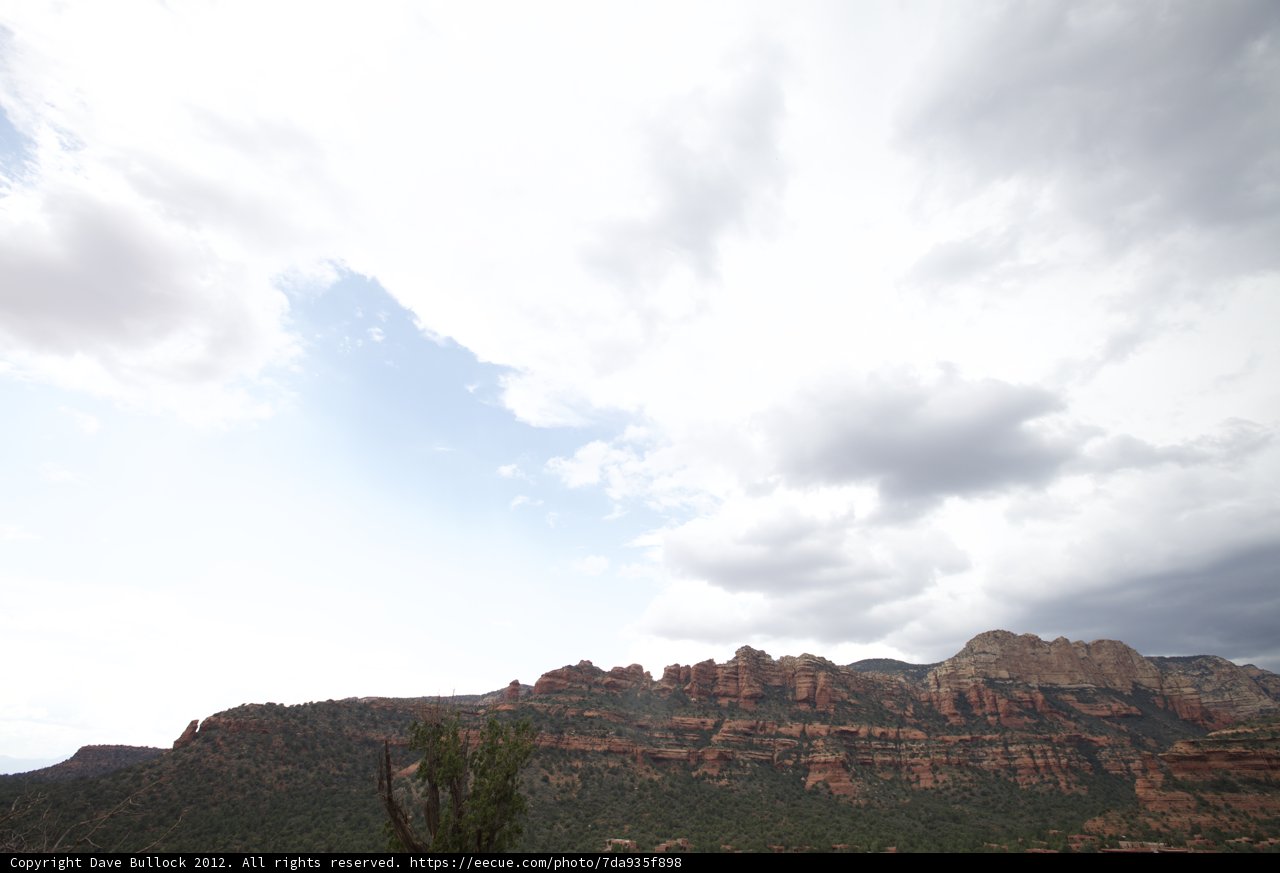 Majestic mountain range and cloudy sky
