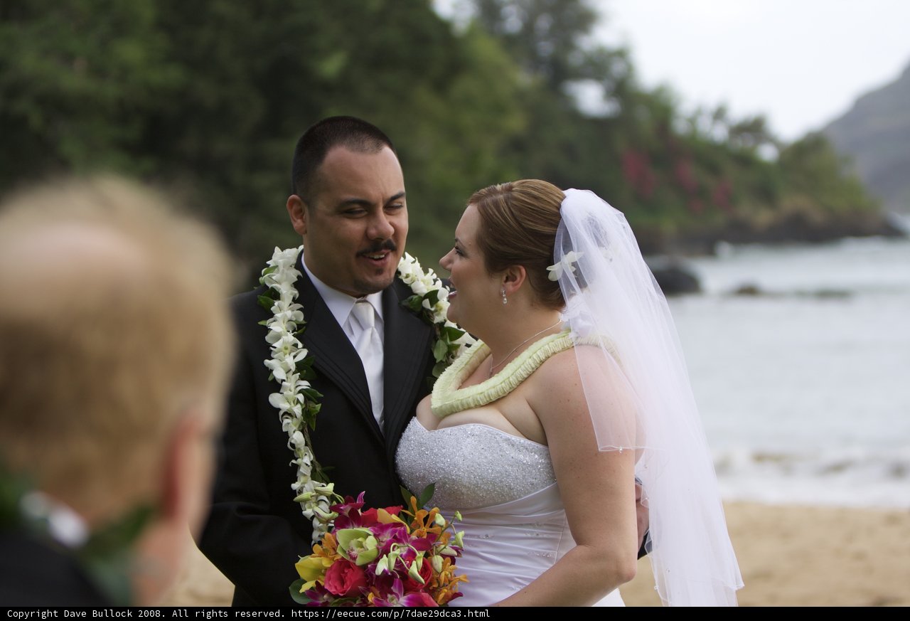 Hawaiian Flower Bouquets at a Wedding
