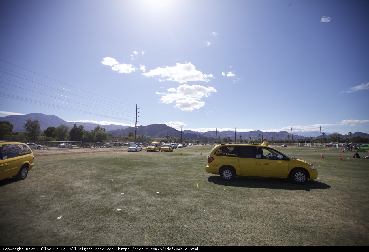 Yellow Van in the Field