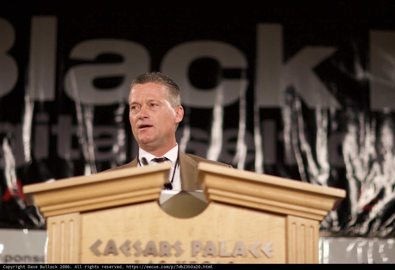 Keynote Speaker Addressing Crowd