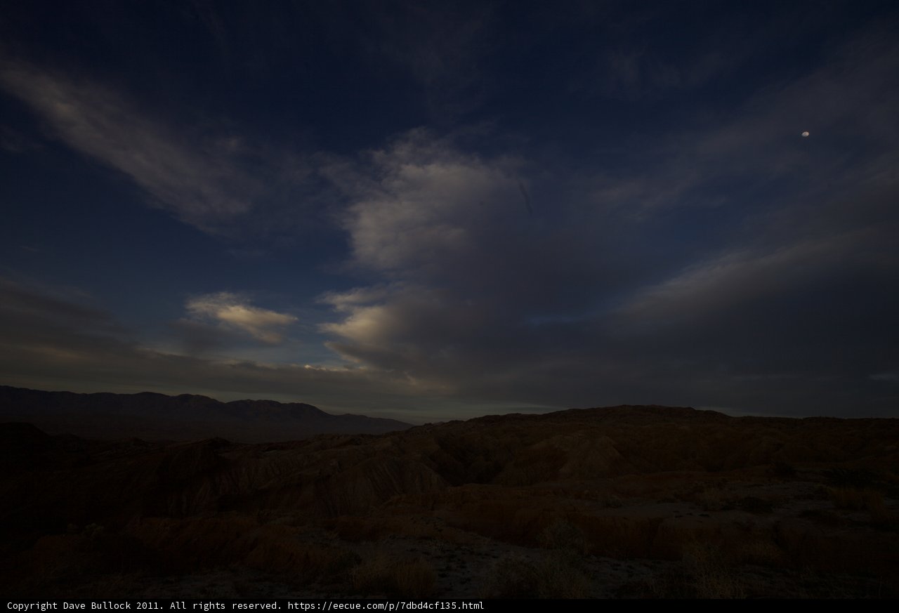 Moonlit Sky Over the Desert