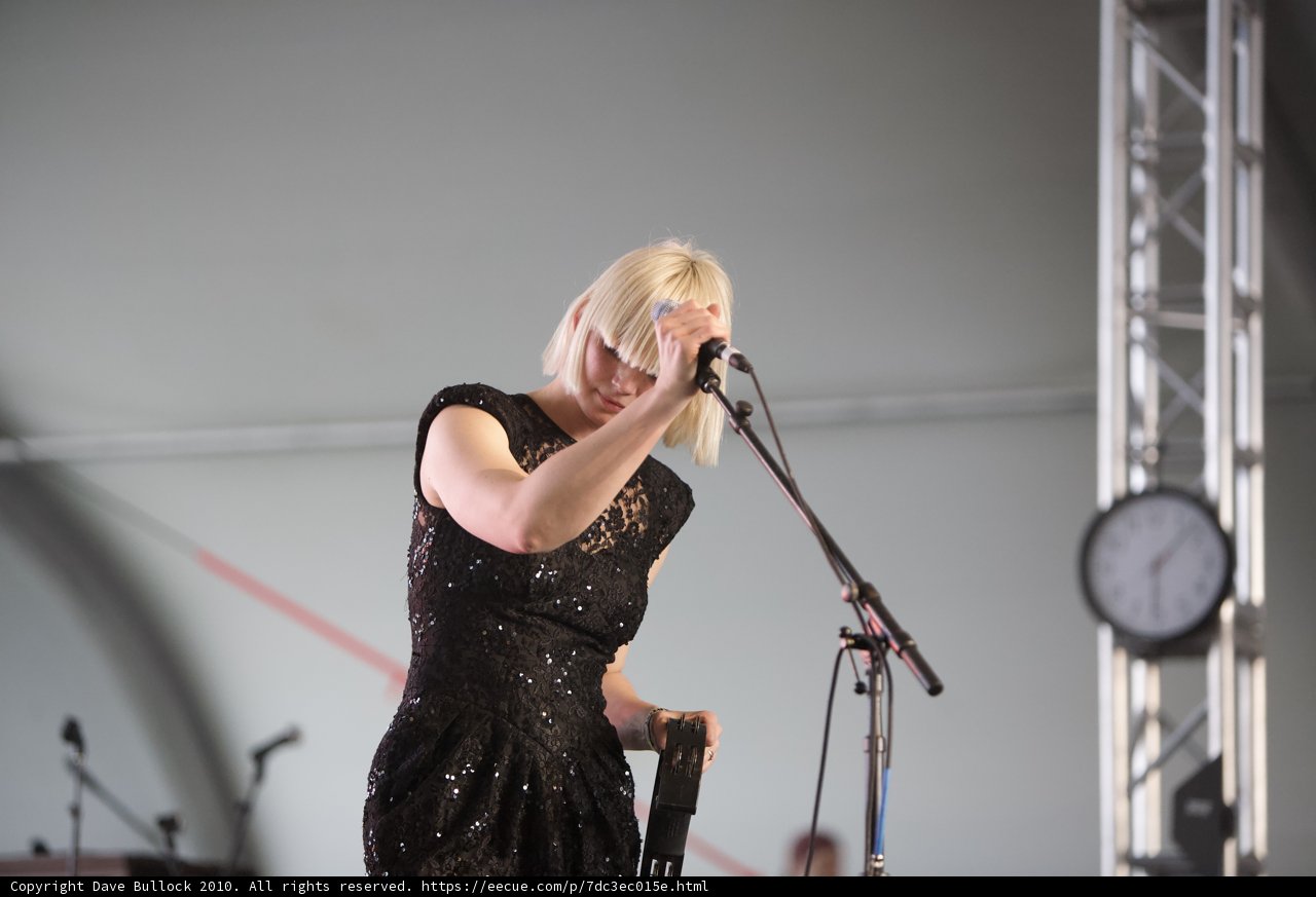 Sharin Foo Dazzles in Black Dress During Solo Performance at Coachella 2010
