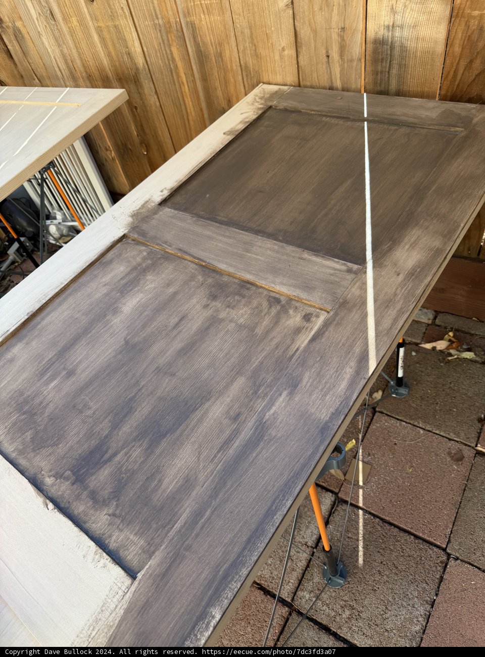 Craftsman's Touch: Stained Wood Tabletop