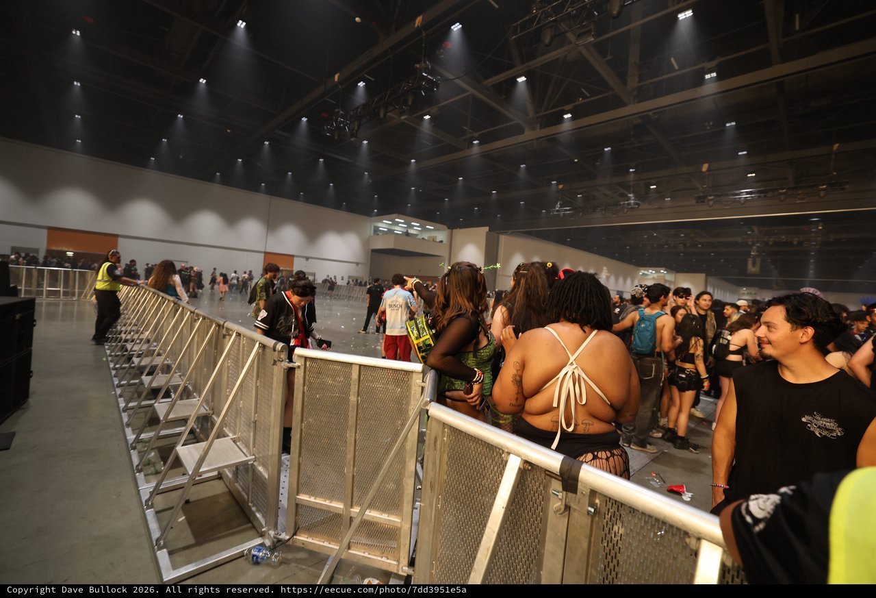 Festival Crowd Pressed Against Barrier at Wobbleland