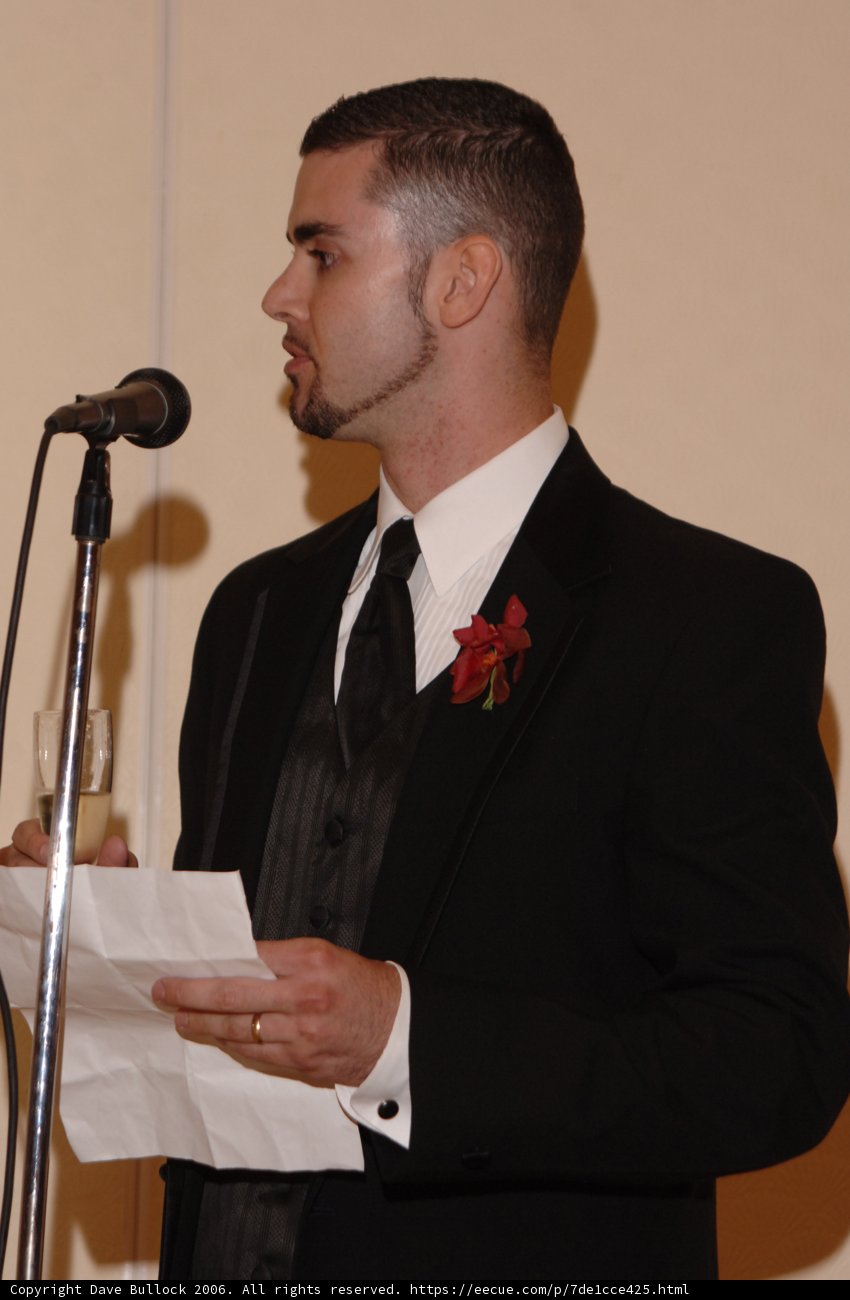 Dan B addressing the crowd