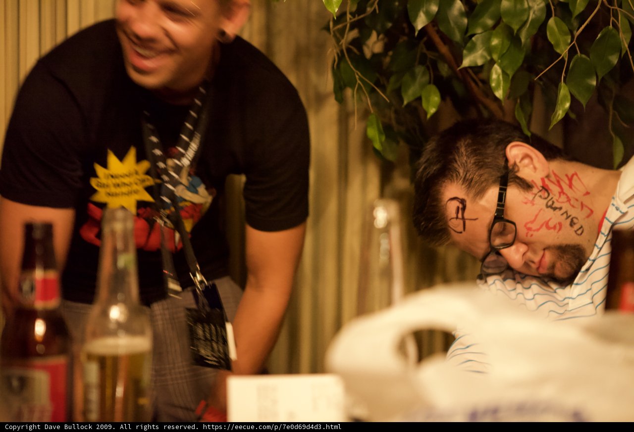 Enjoying a Cold One at Defcon 17