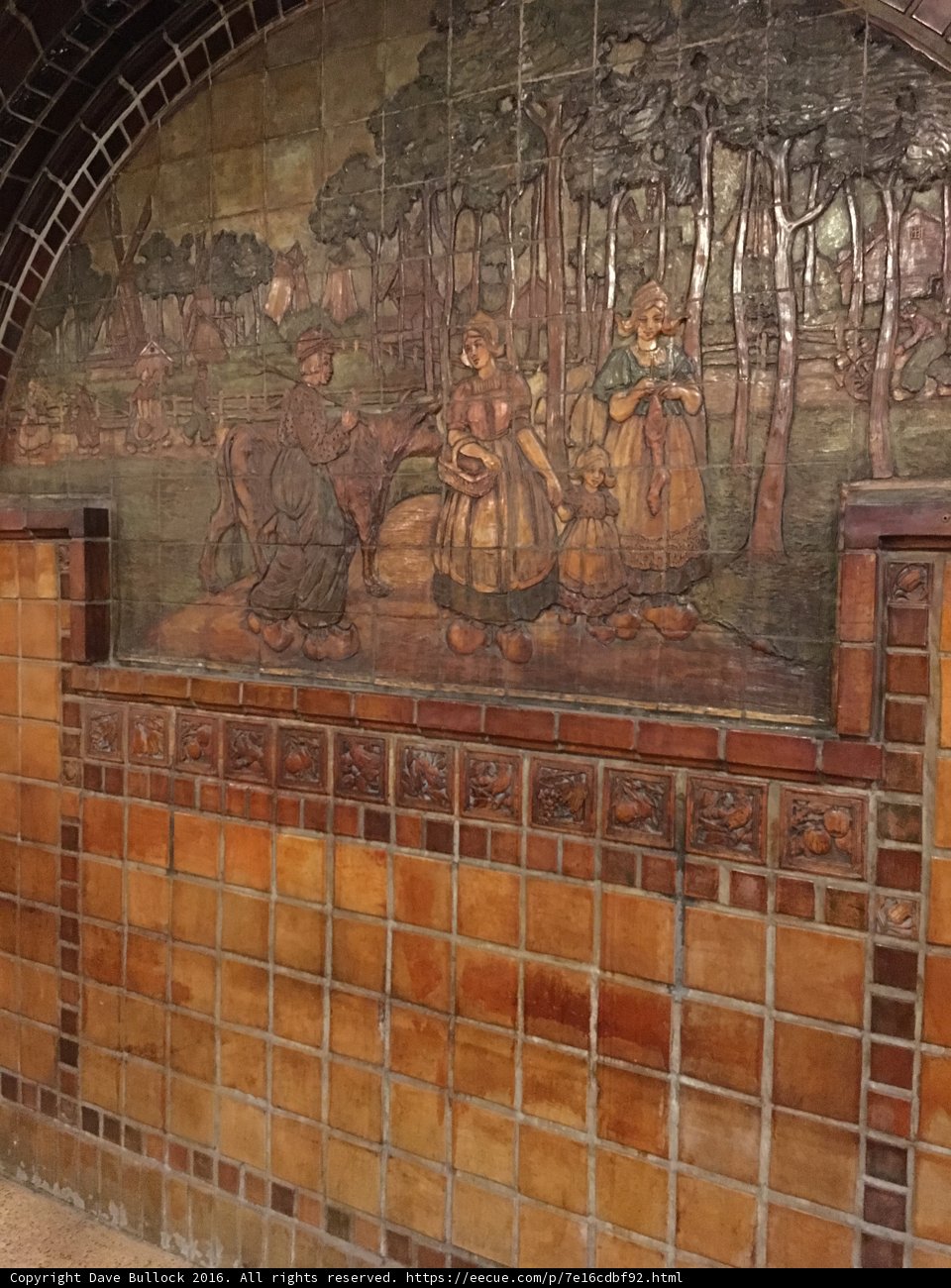 Tile Mural of a Couple in a Field
