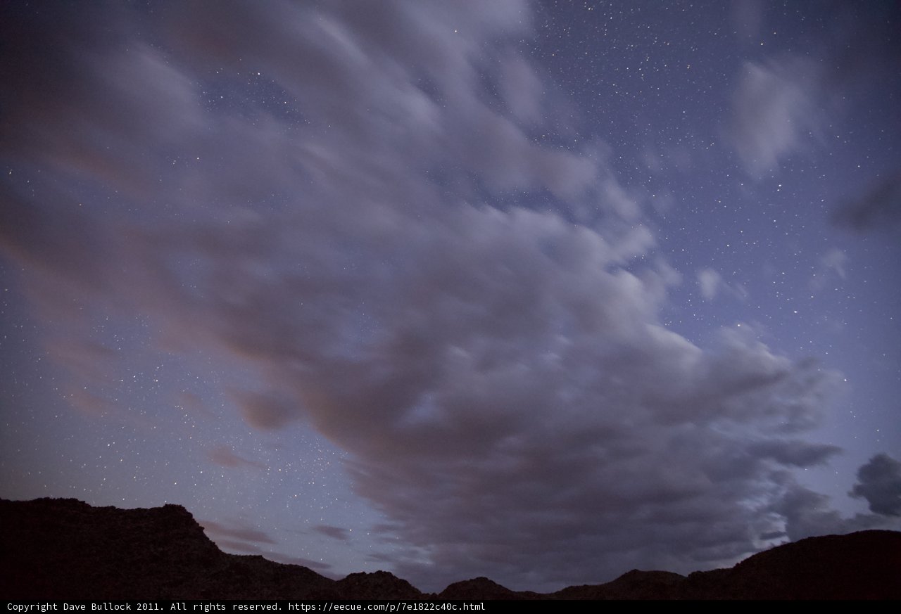 Starry Night Sky over the Desert