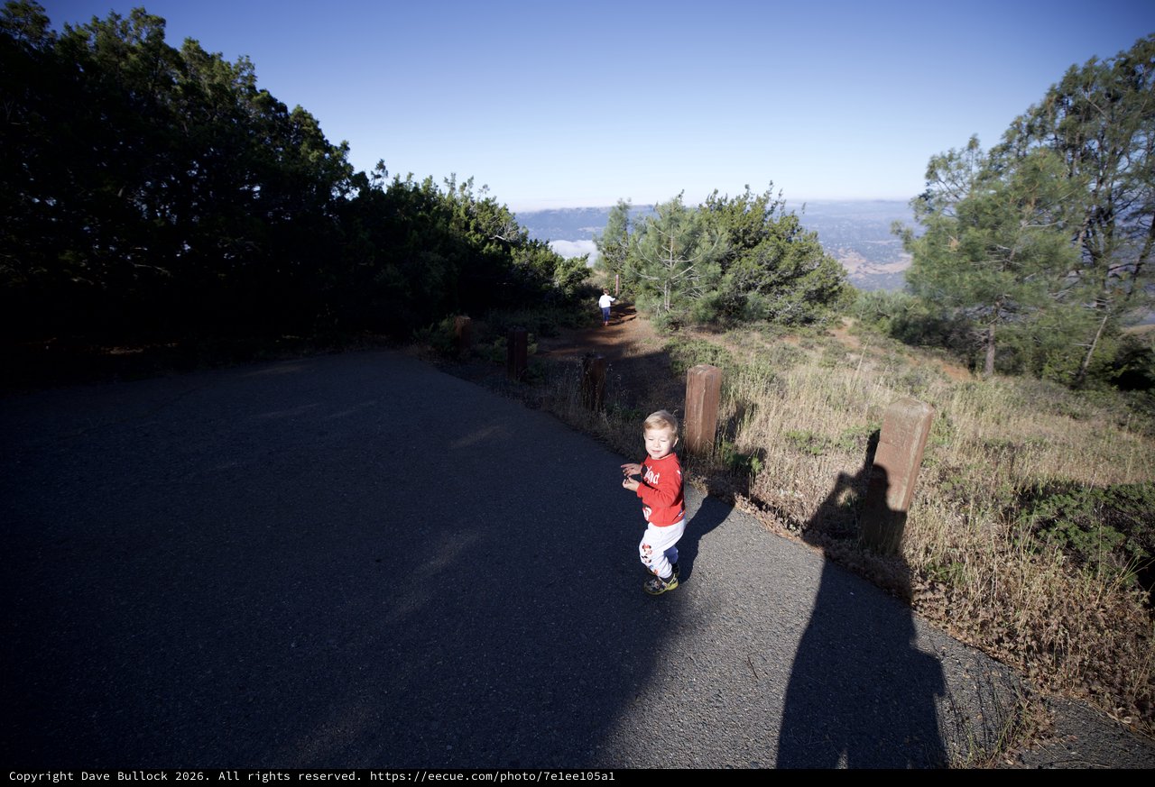 Joyful Child Running on Mount Diablo Trail