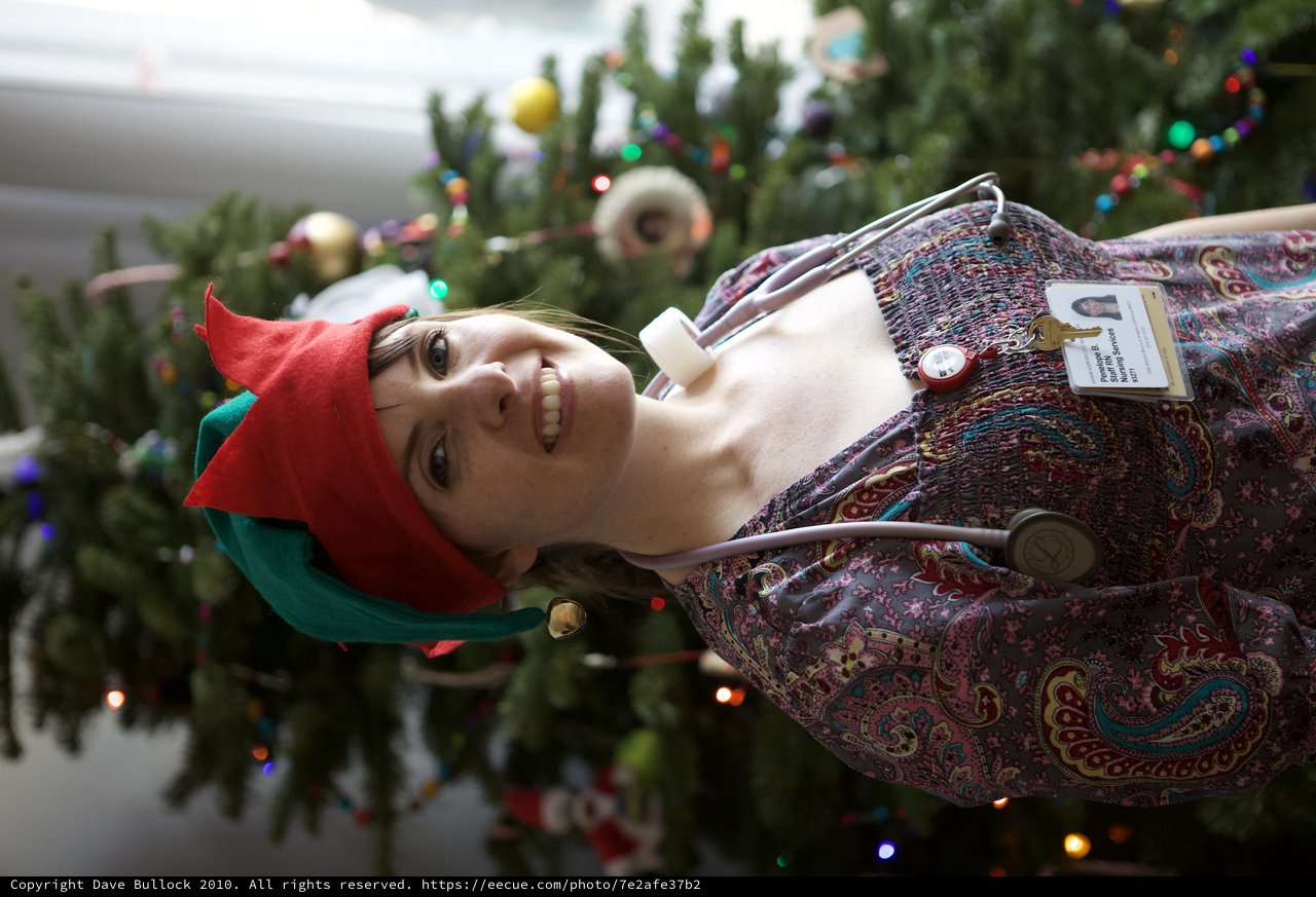 Holiday Nurse Elf Spreading Christmas Cheer