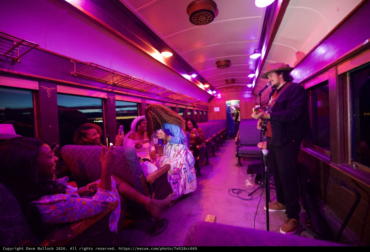 Intimate Live Music Performance on Vintage Train Car