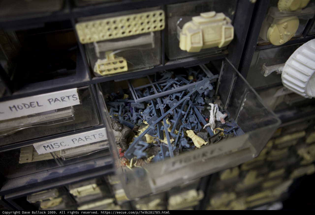 Workshop Drawer of Electronic Parts and Tools