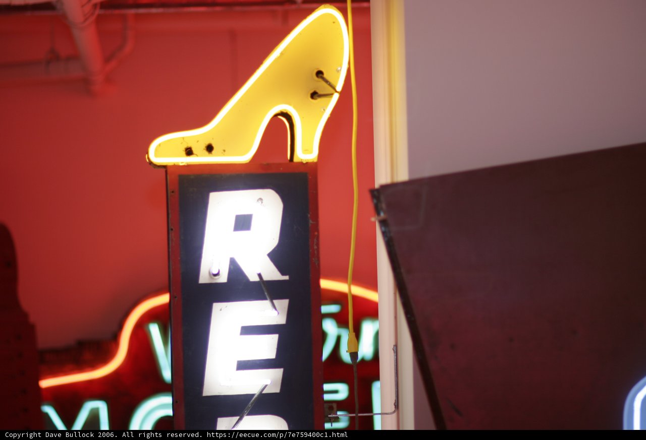 Neon Shoe Sign