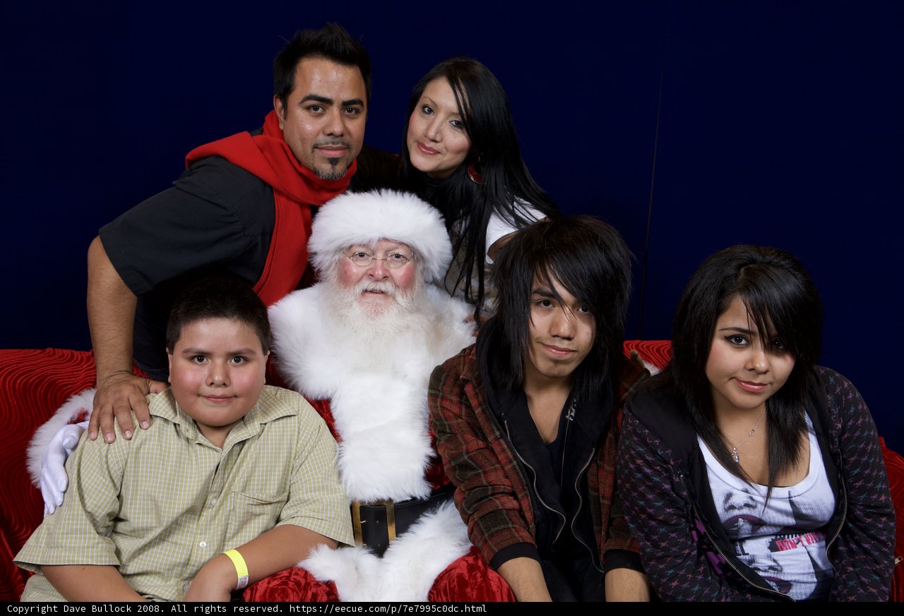 Family Christmas Photo with Santa Claus