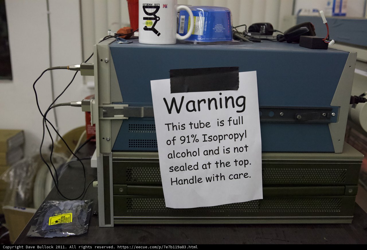 Warning Sign on Mysterious Machine