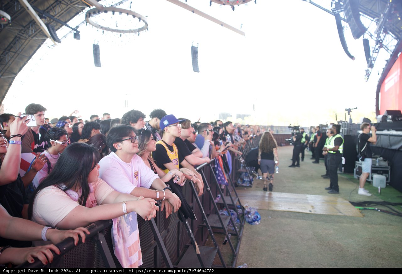 Eager Anticipation: An Afternoon Crowd at Coachella 2024