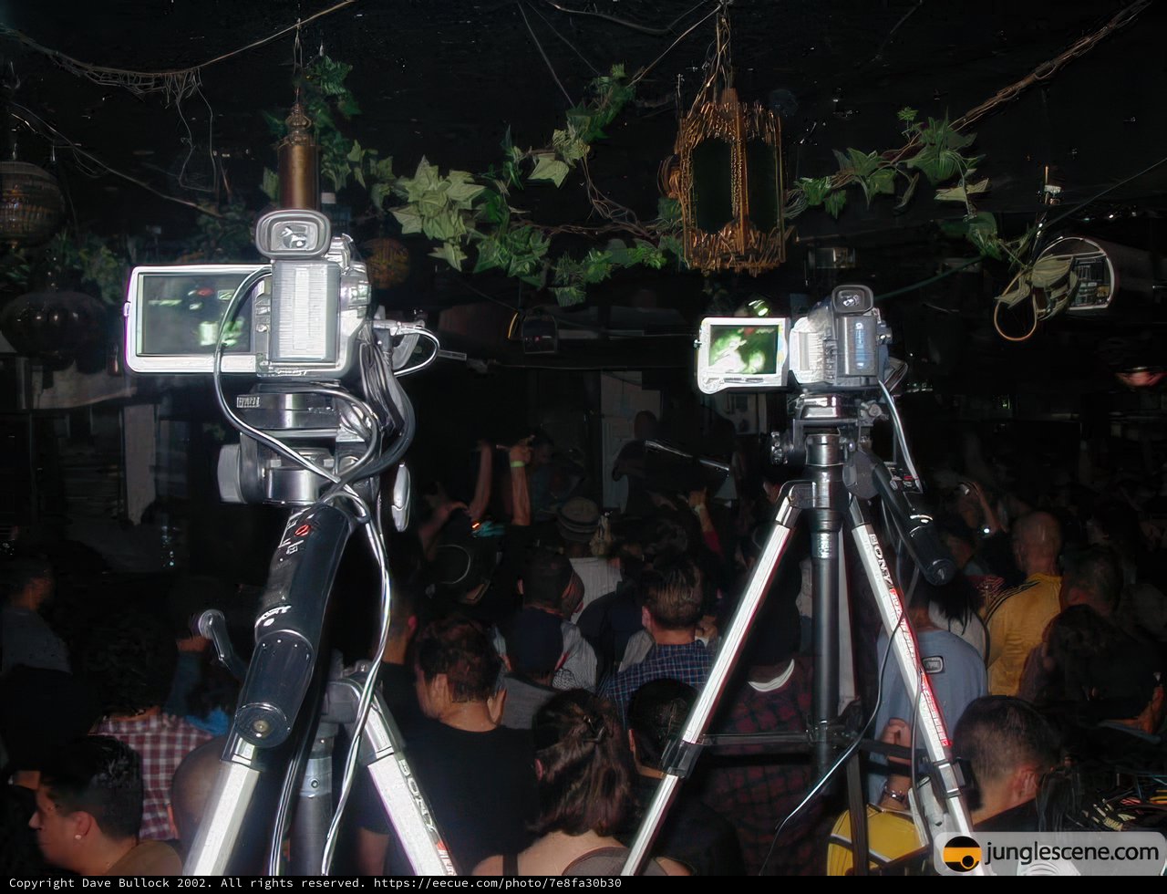 Camera Stands Amidst a Crowd