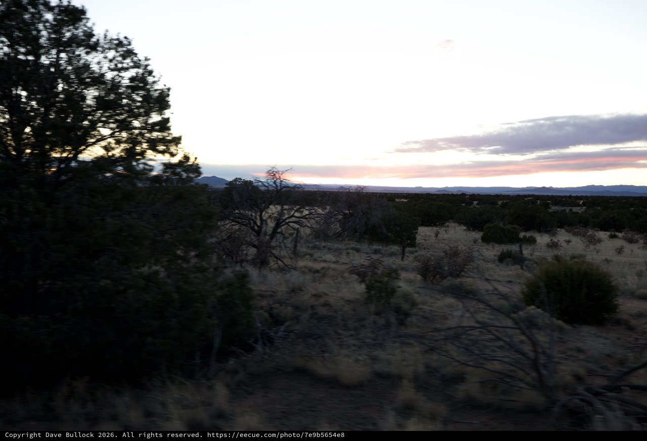 Desert Sunset Over New Mexico Landscape