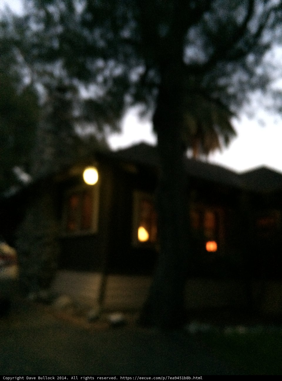 Blurry Nighttime Villa