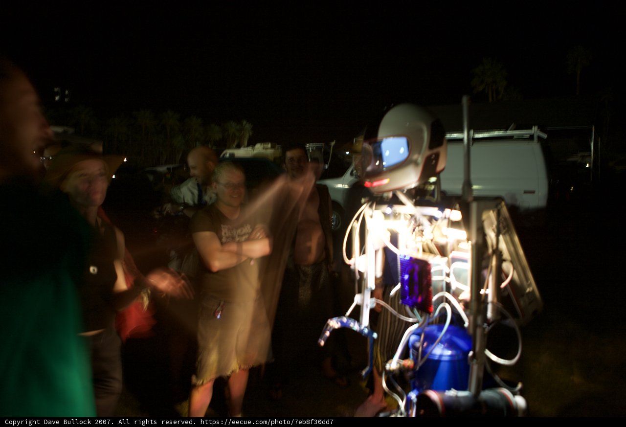 Mysterious Robot Encounter in the Dark