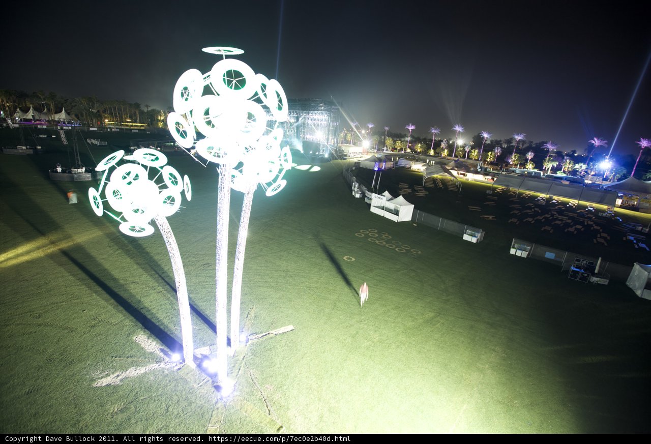 Urban Metropolis Illuminated by Large Sculpture