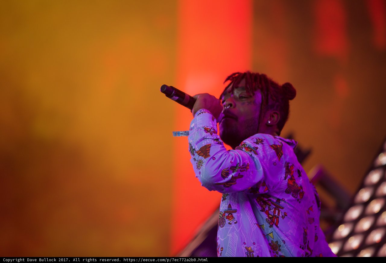 Lil Uzi Vert Rocks Coachella Stage with Floral Shirt and Mic