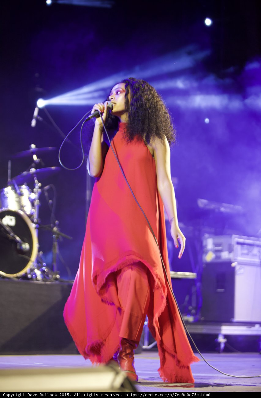 Solange Full Body Side Angle Red Dress Flowing Purple