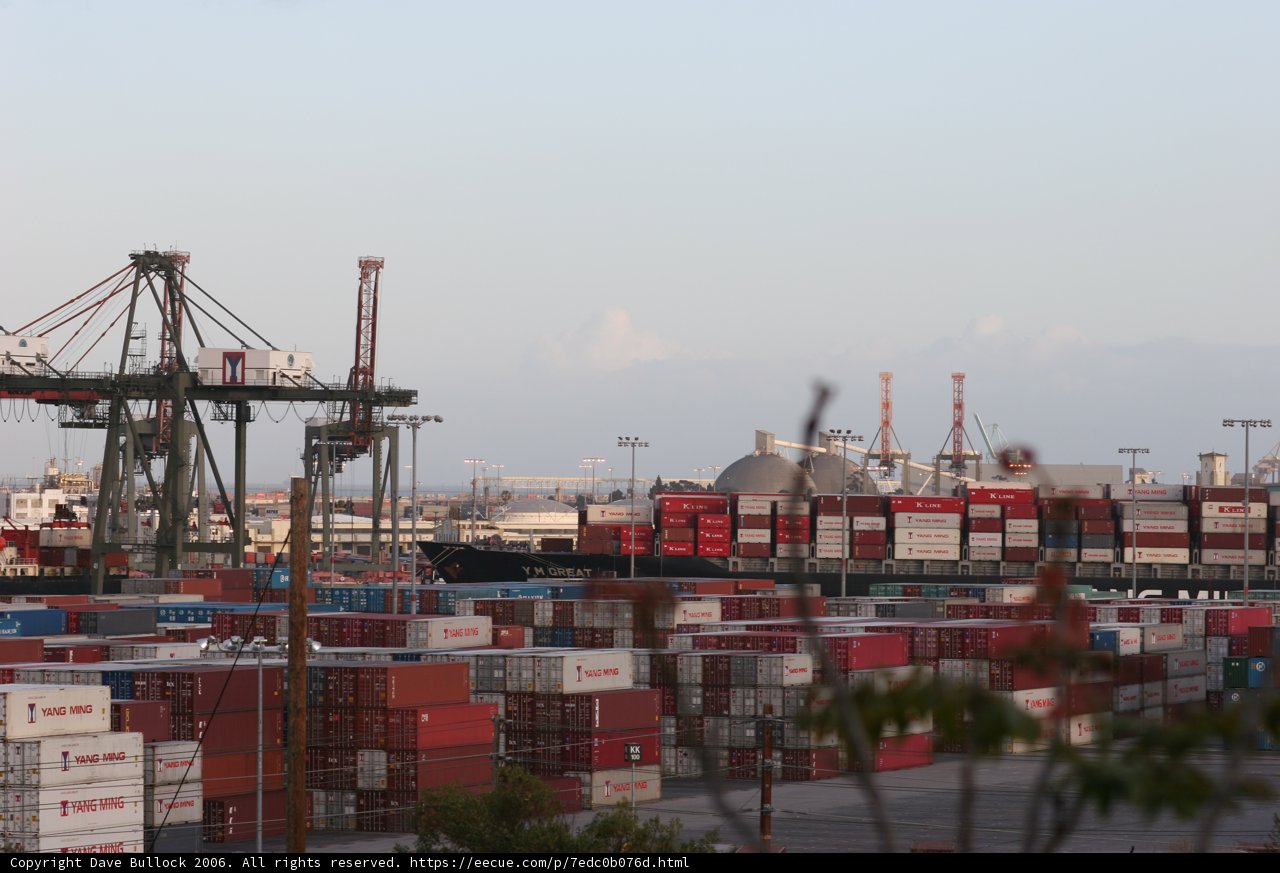 Mighty Container Ship Docked at the Port
