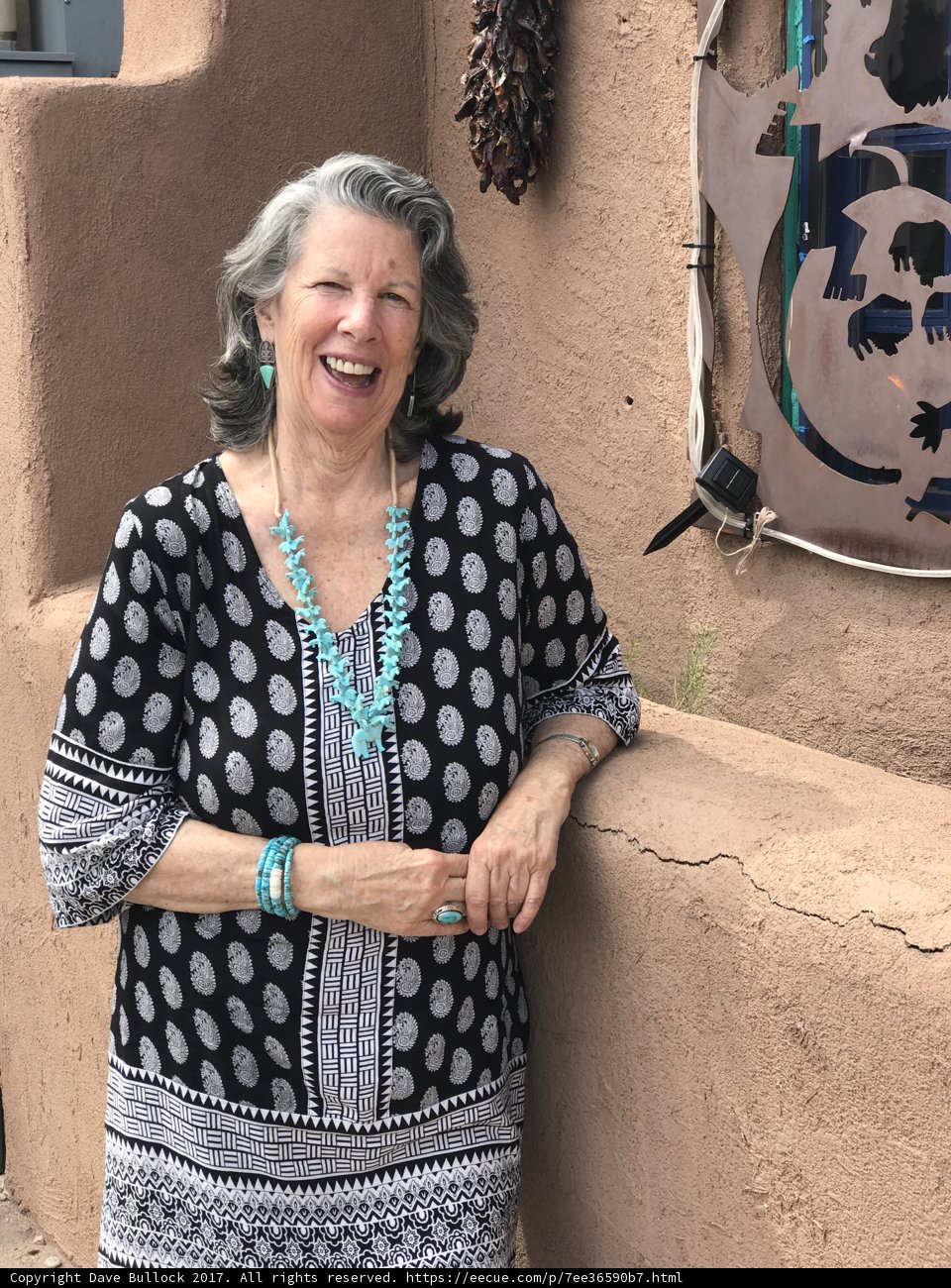 Smiling Lady in Polka Dots