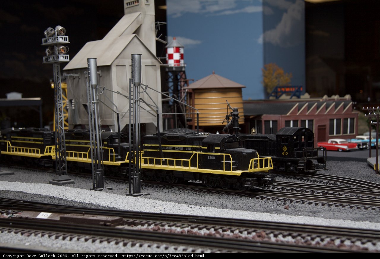 Toy Train on the Railroad Diorama