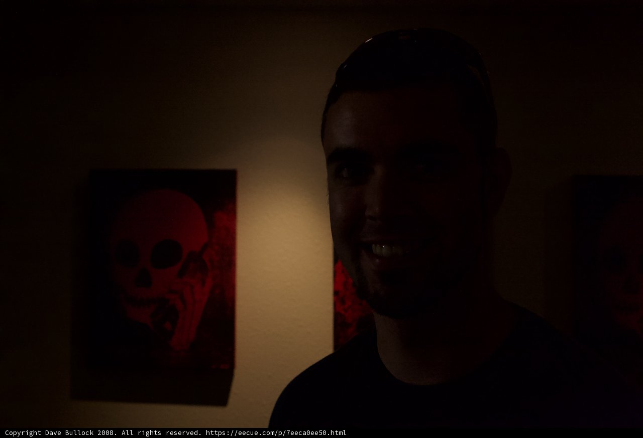 Portrait of a Happy Man in an Art Gallery