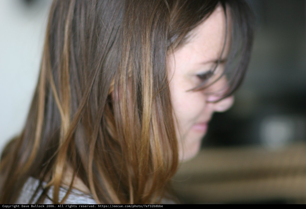 Penelope Lost in Thought, Hair Falling Forward