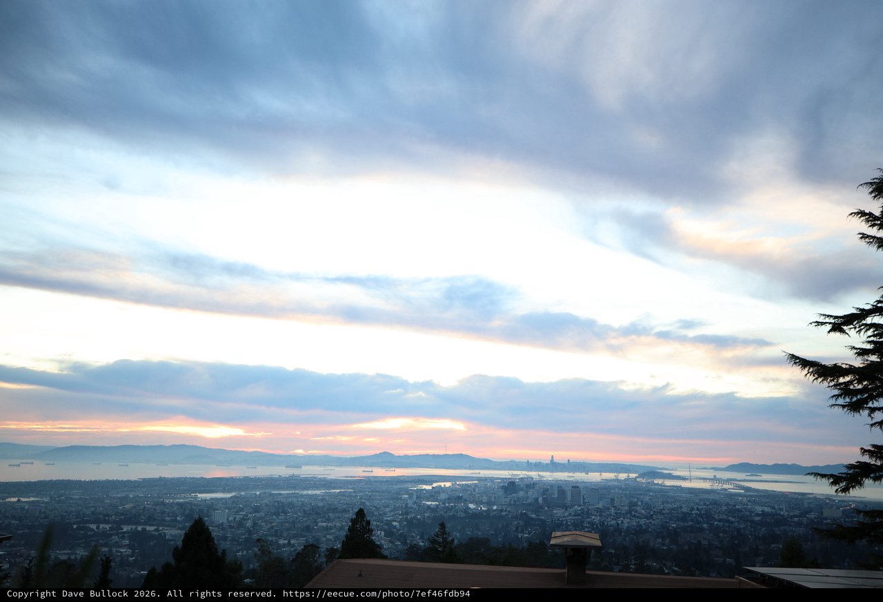 Sunset Over San Francisco Bay from Berkeley Hills