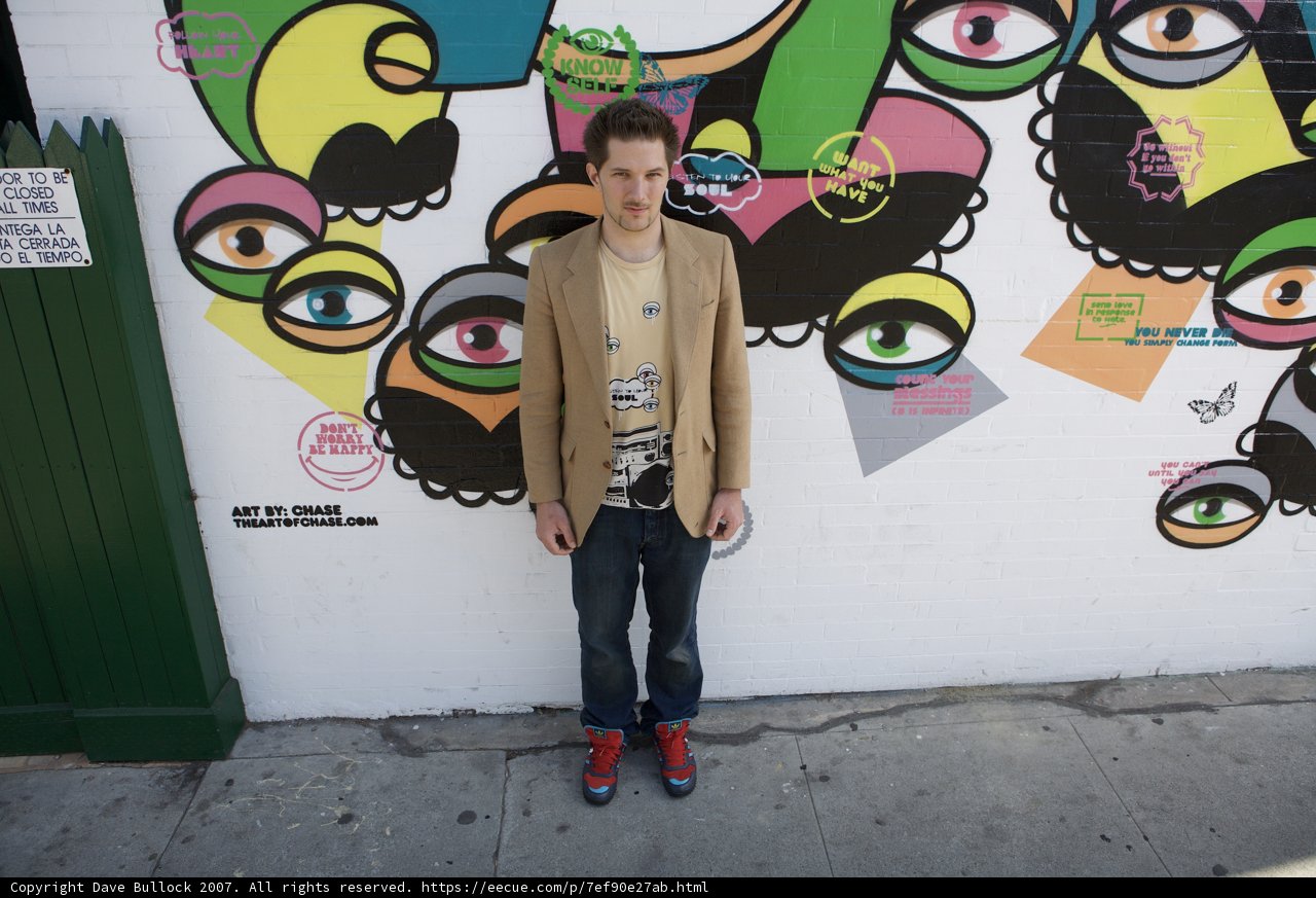 Colorful Eyes Against the Wall