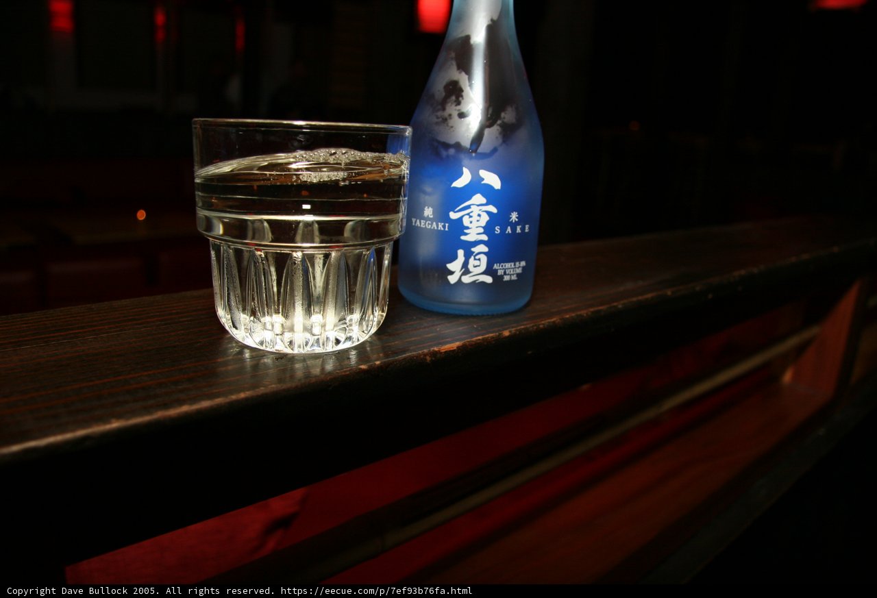 Sipping on Sake and Water